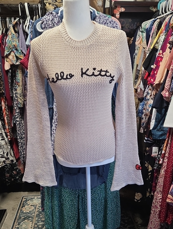 Hello Kitty Sweaters - Hello Kitty Light Pink Knit Sweater